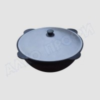 Казан чугунный с крышкой 12л